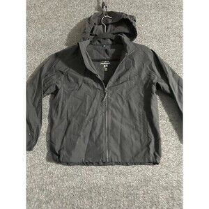 Uniqlo Kids Windbreaker Jacket Size 140 (8-10) Black Water Repellent UV Protect